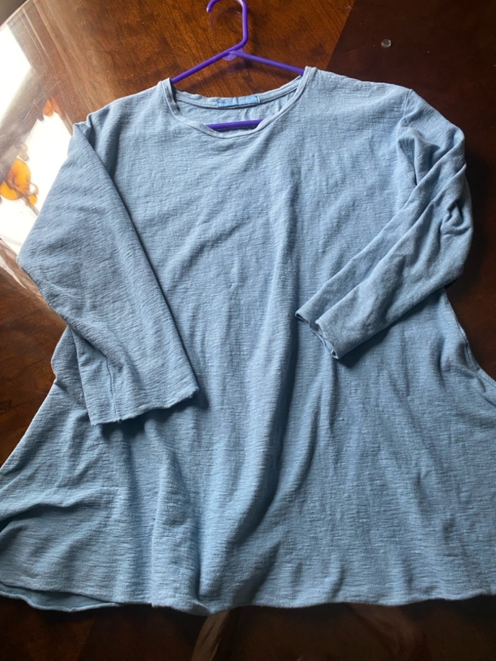 cut loose Blue Long Sleeve Swing Top - Picture 4 of 7